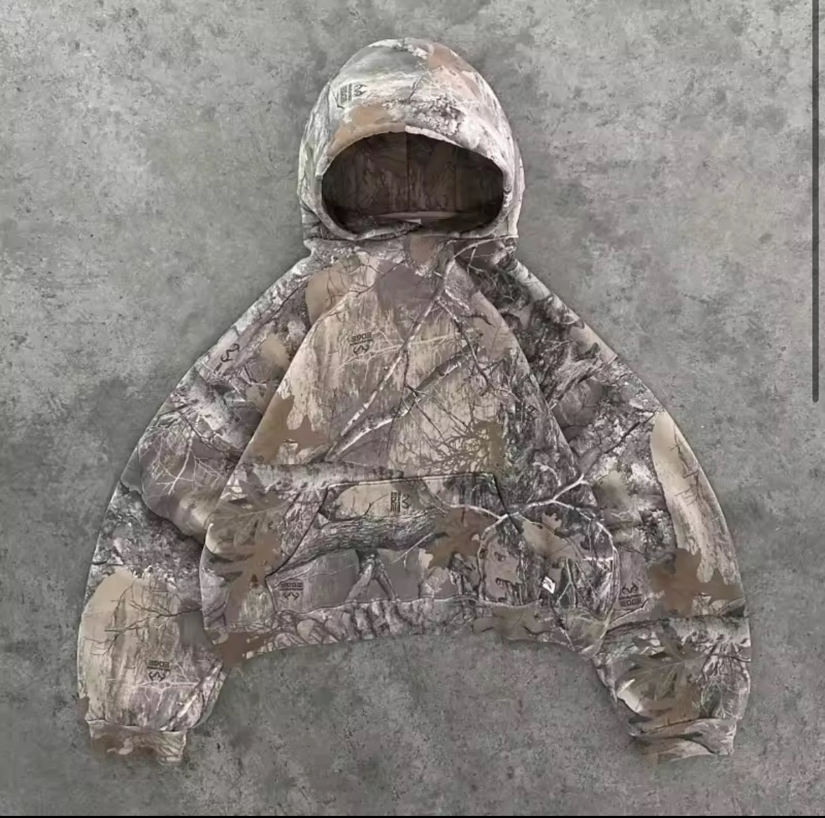 Cropped Camo Hoodie