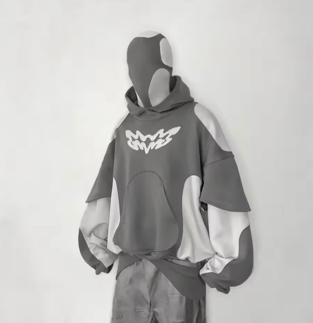 Retro casual Baggy Cropped Hoodie