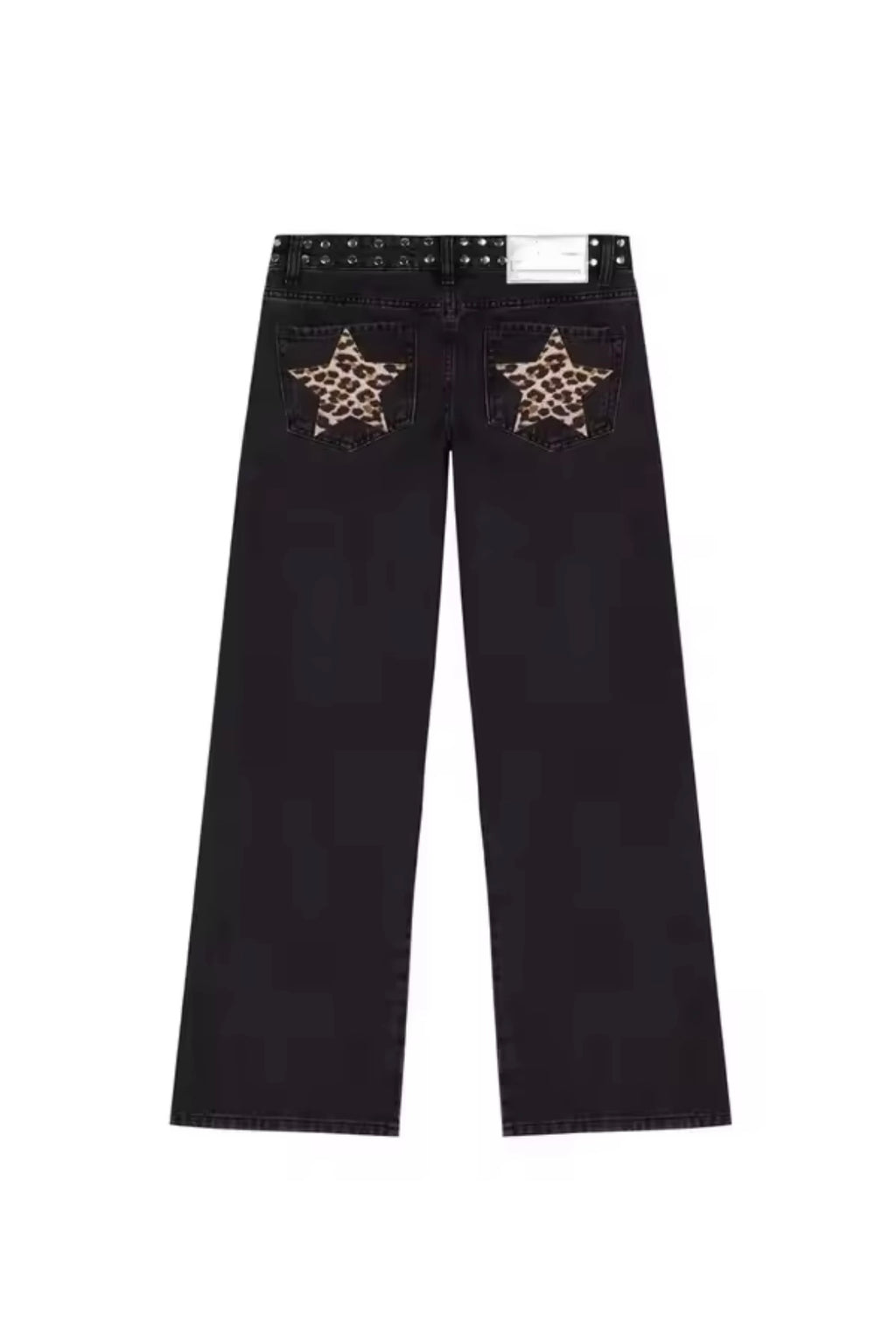 NEW ONE DILEMMA Five-Pointed Star Print High Waited Jeans