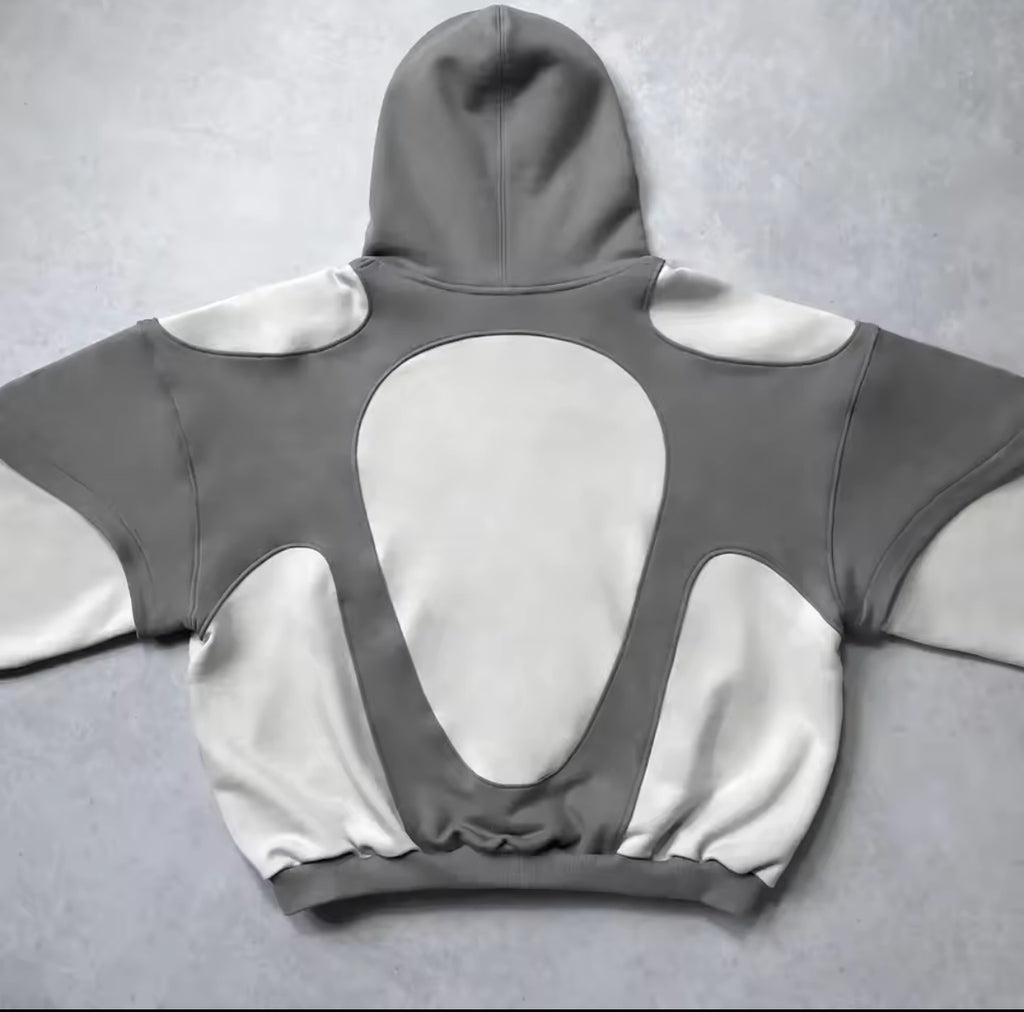 Retro casual Baggy Cropped Hoodie