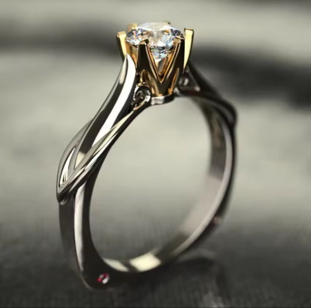 Pure 18K Gold Ring for Women