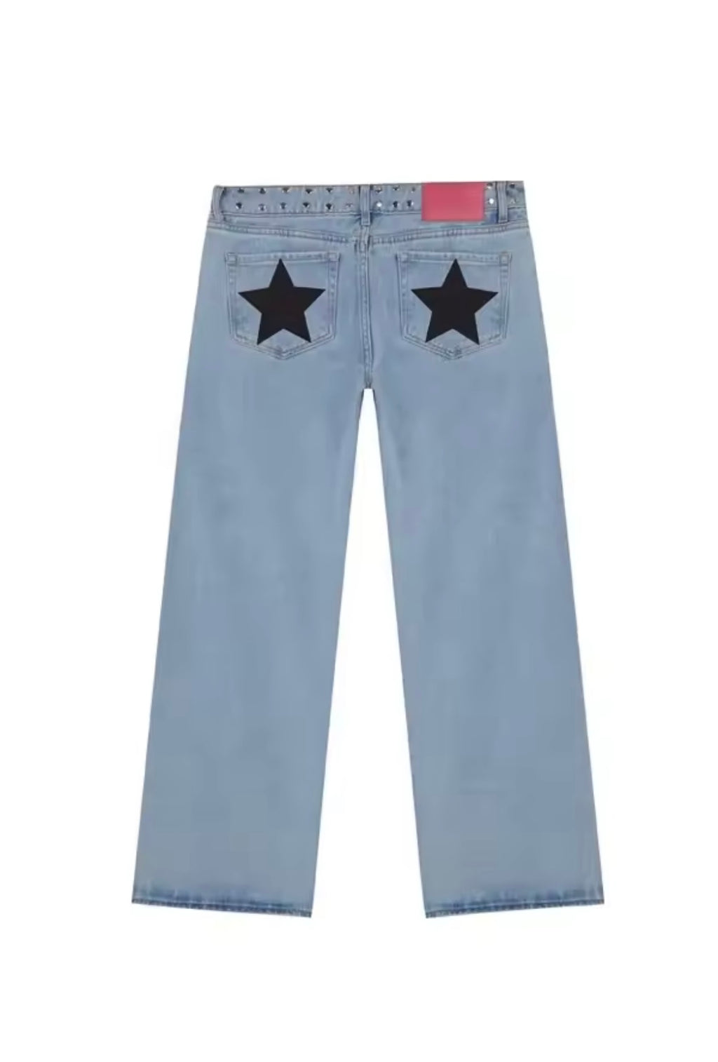 NEW ONE DILEMMA Five-Pointed Star Print High Waited Jeans