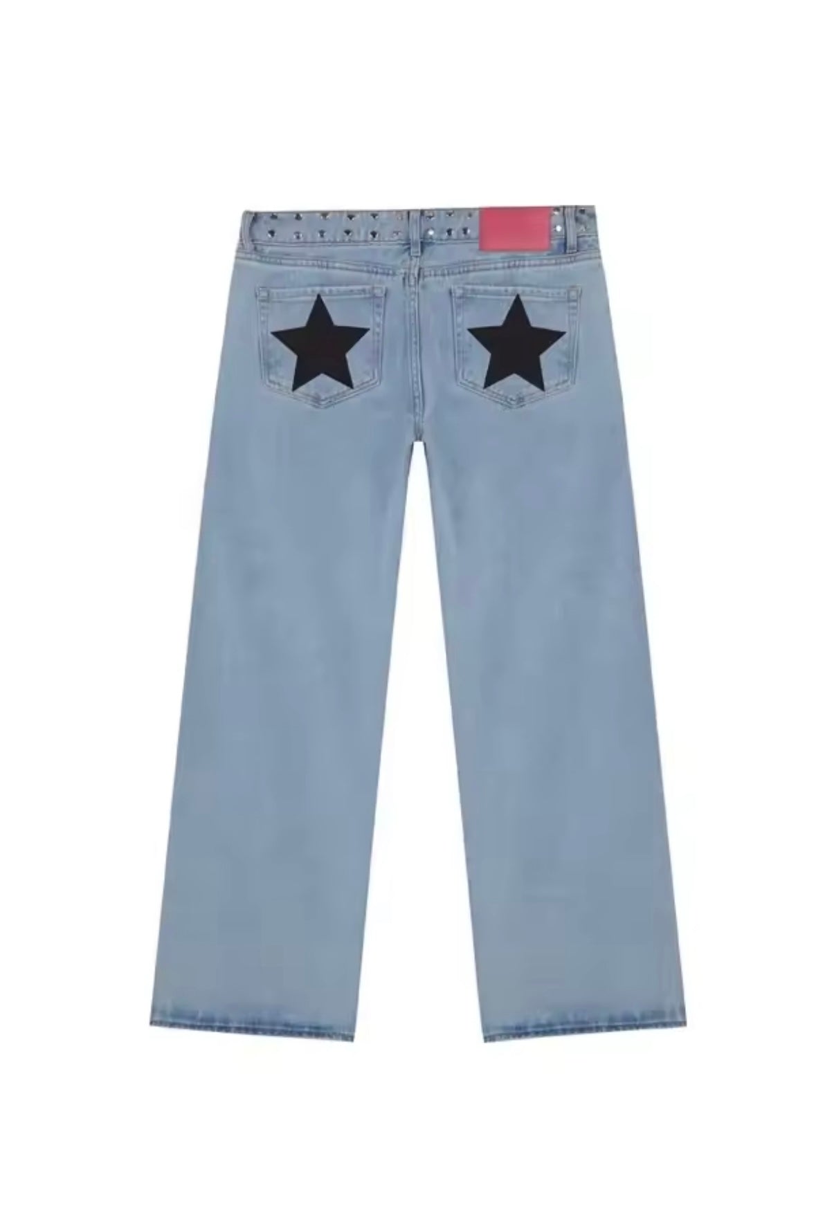 NEW ONE DILEMMA Five-Pointed Star Print High Waited Jeans